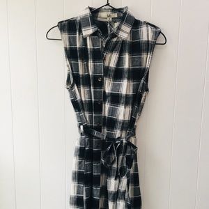 Black and White Plaid Dress